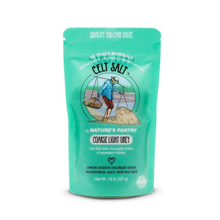Celtic Sea Salt, Coarse Light Grey 1/2 lb(8oz) Resealable Bag