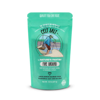 Celtic Sea Salt, Fine Ground - 1/2 lb (8 oz) Resealable Bag