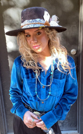 Miss Kitty's Velvet Shirt - Ya Ya Gurlz