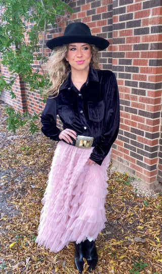 Miss Kitty's Velvet Shirt - Ya Ya Gurlz